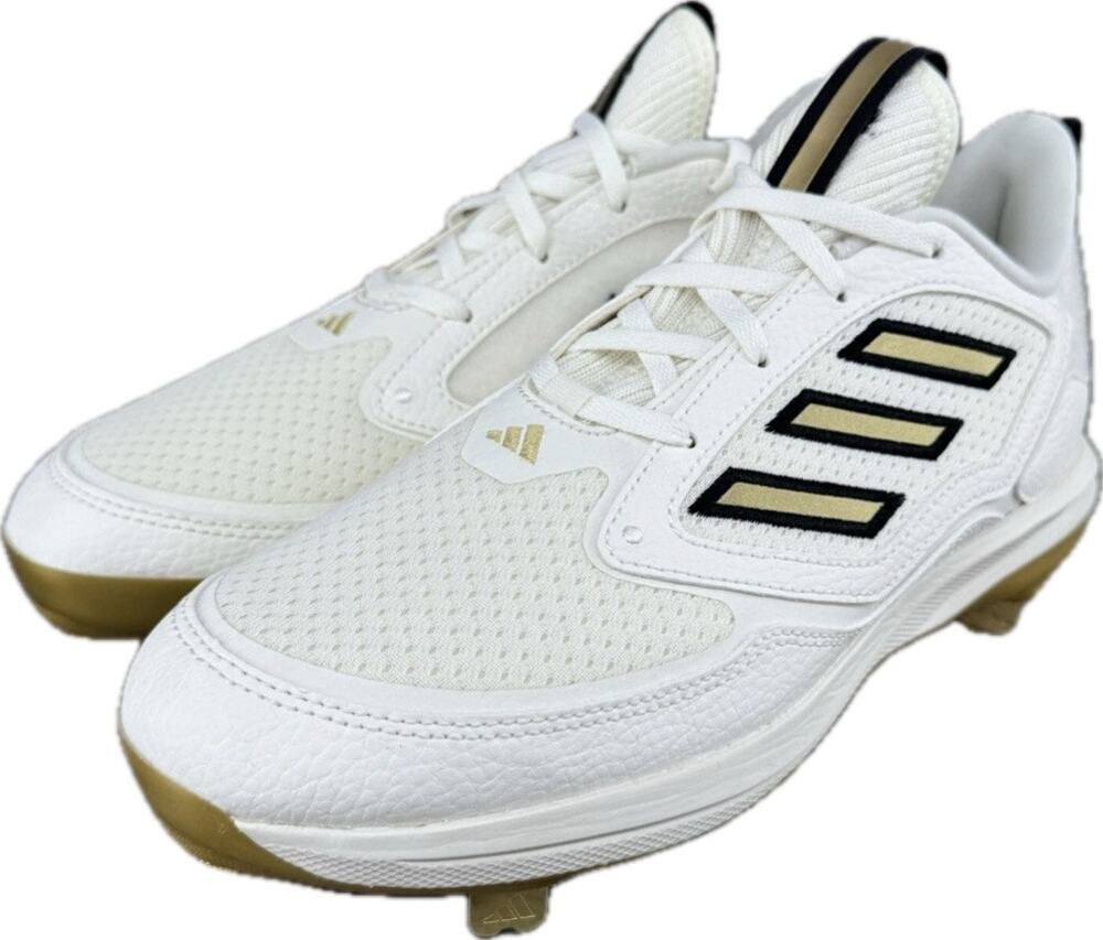 Adidas Women's PureHustle 3 Elite Metal Softball Cleats Sz 13 White Gold ID7638